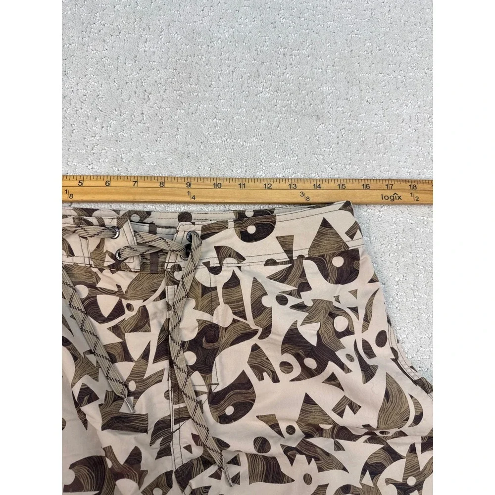 Patagonia Wavefarer Board Shorts Men 30 Peat Brown Oaxaca Abstract 86556